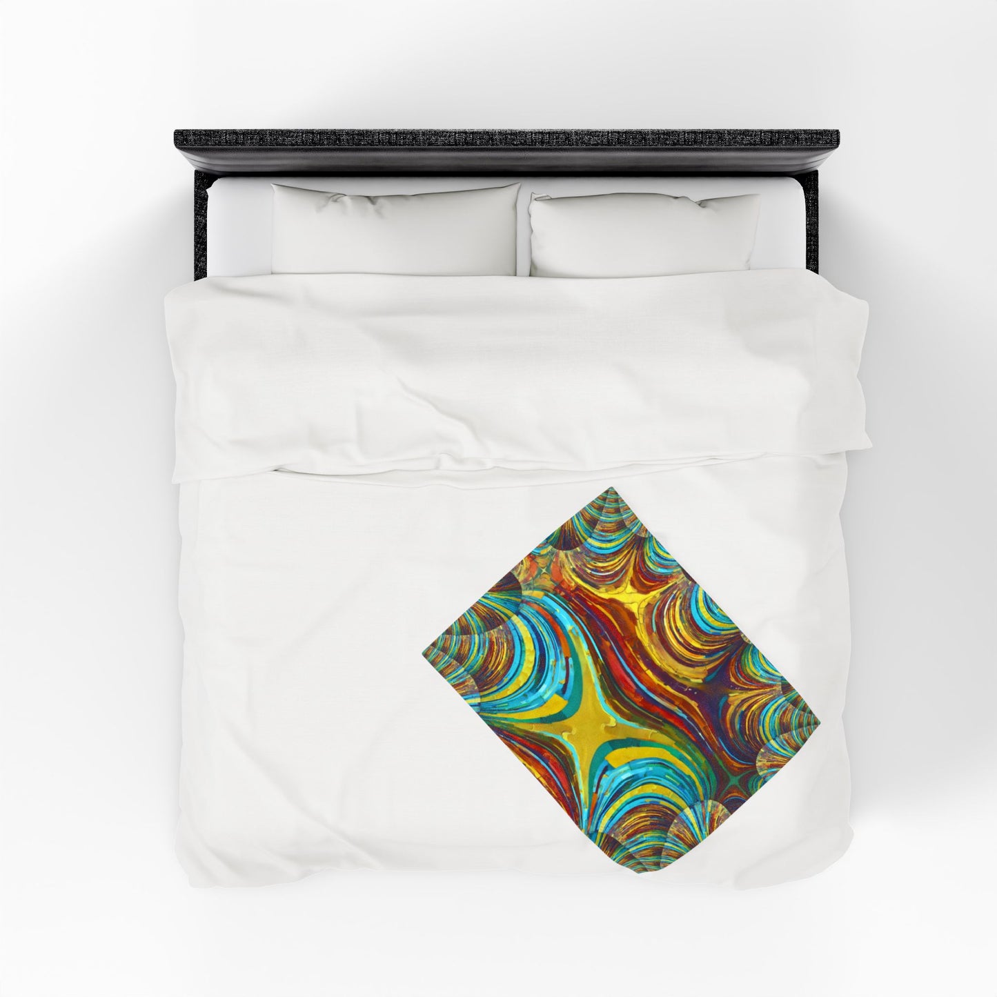 Uzi Spiral Alpha Velveteen Plush Blanket, 30" x 40"