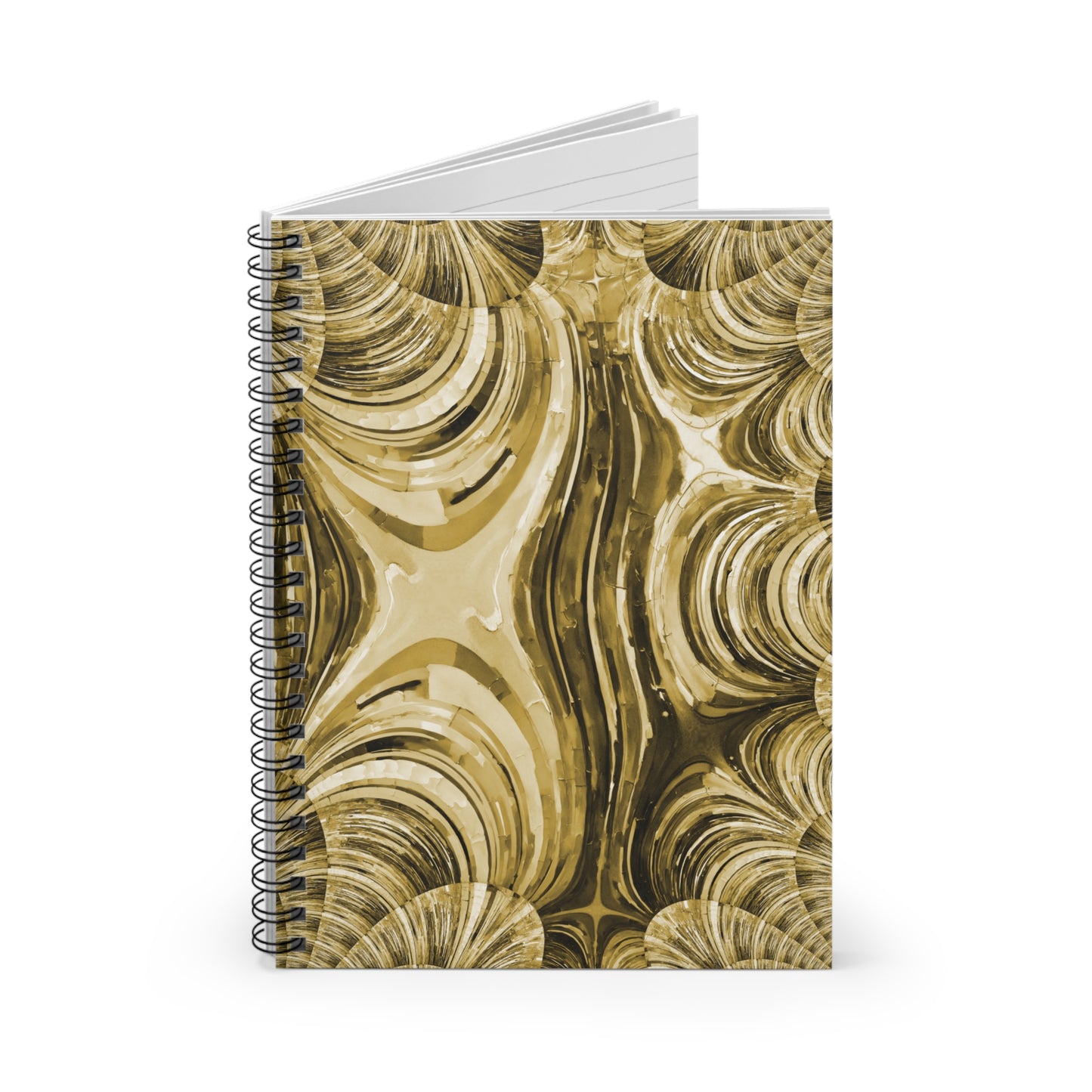 Uzi Spiral Light Brown Spiral Notebook - Ruled Line, 6" x 8", 118 pages