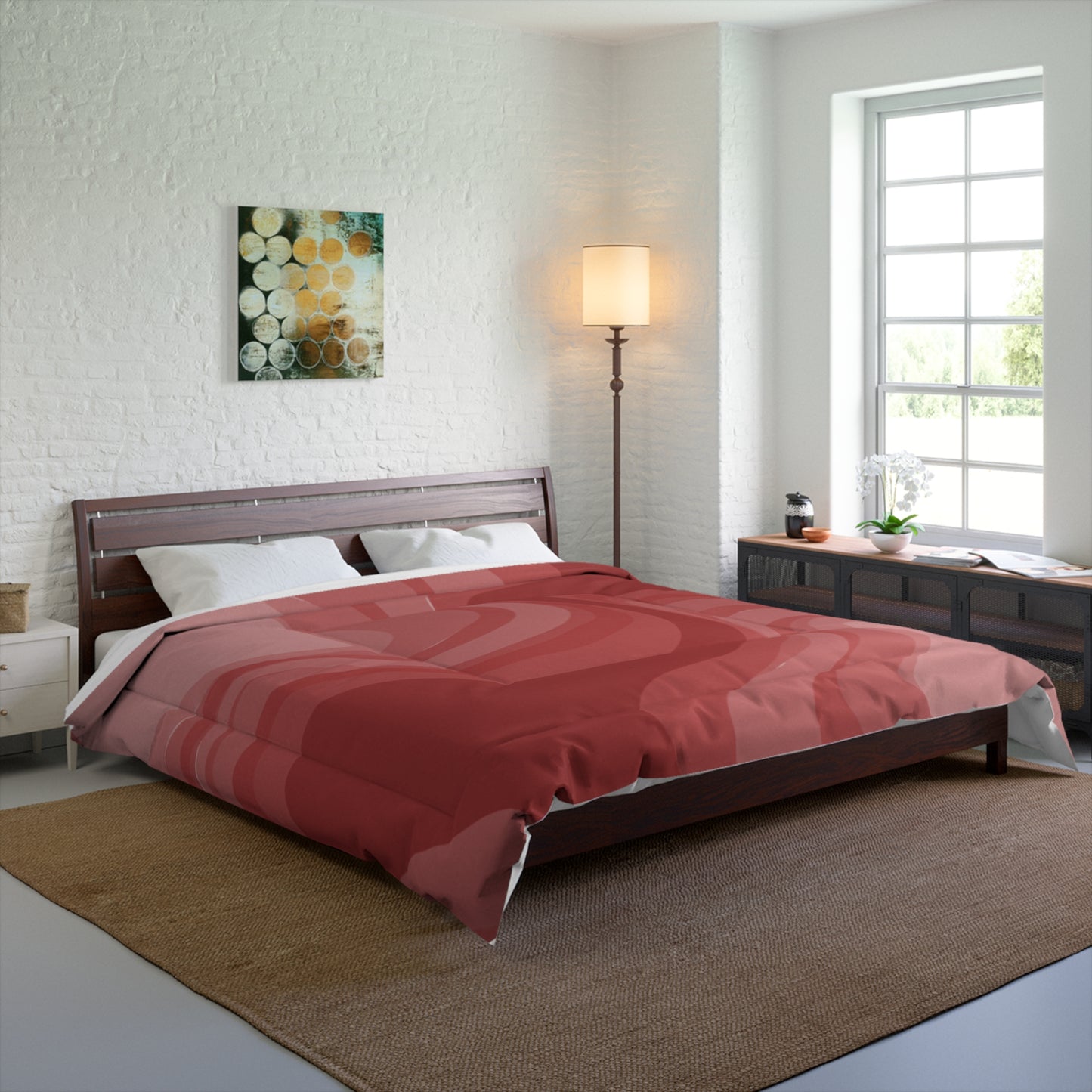 Power Red Wavey 104" × 88" Comforter