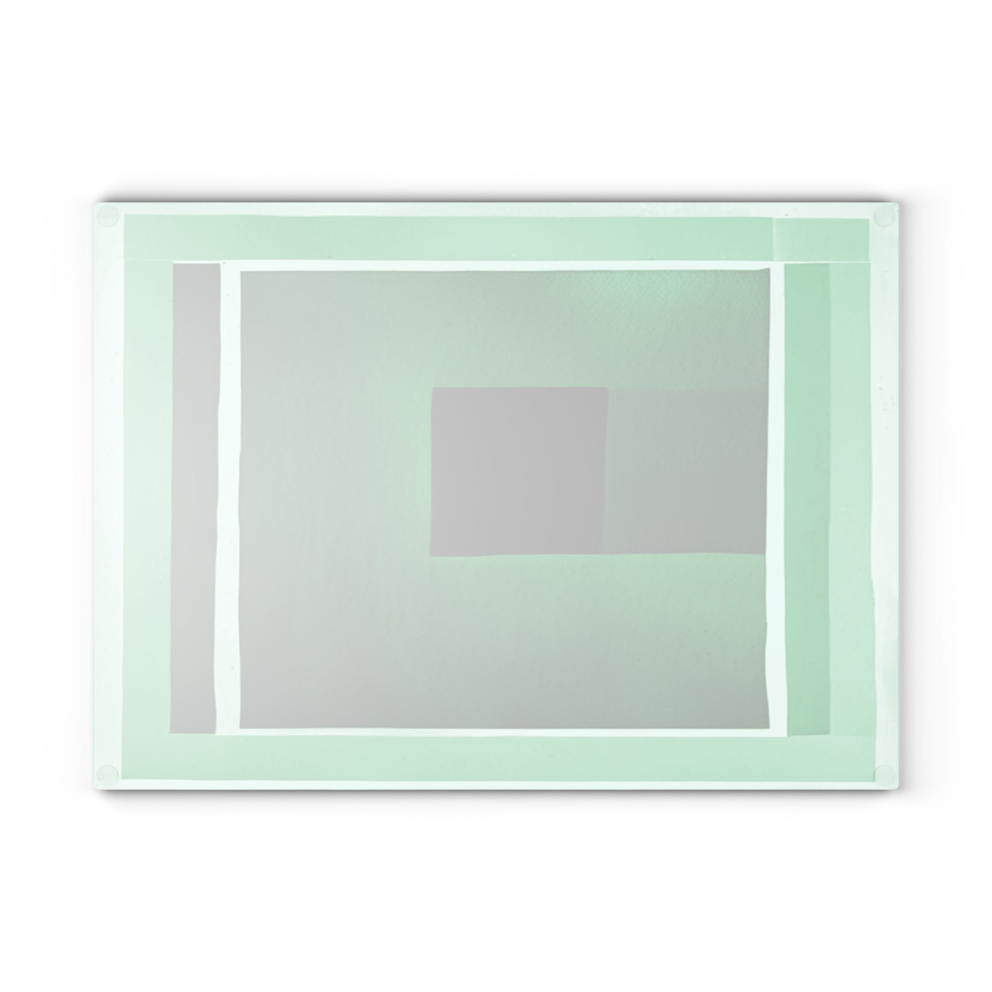 Mint Shadow Glass Cutting Board, 11" x 15"
