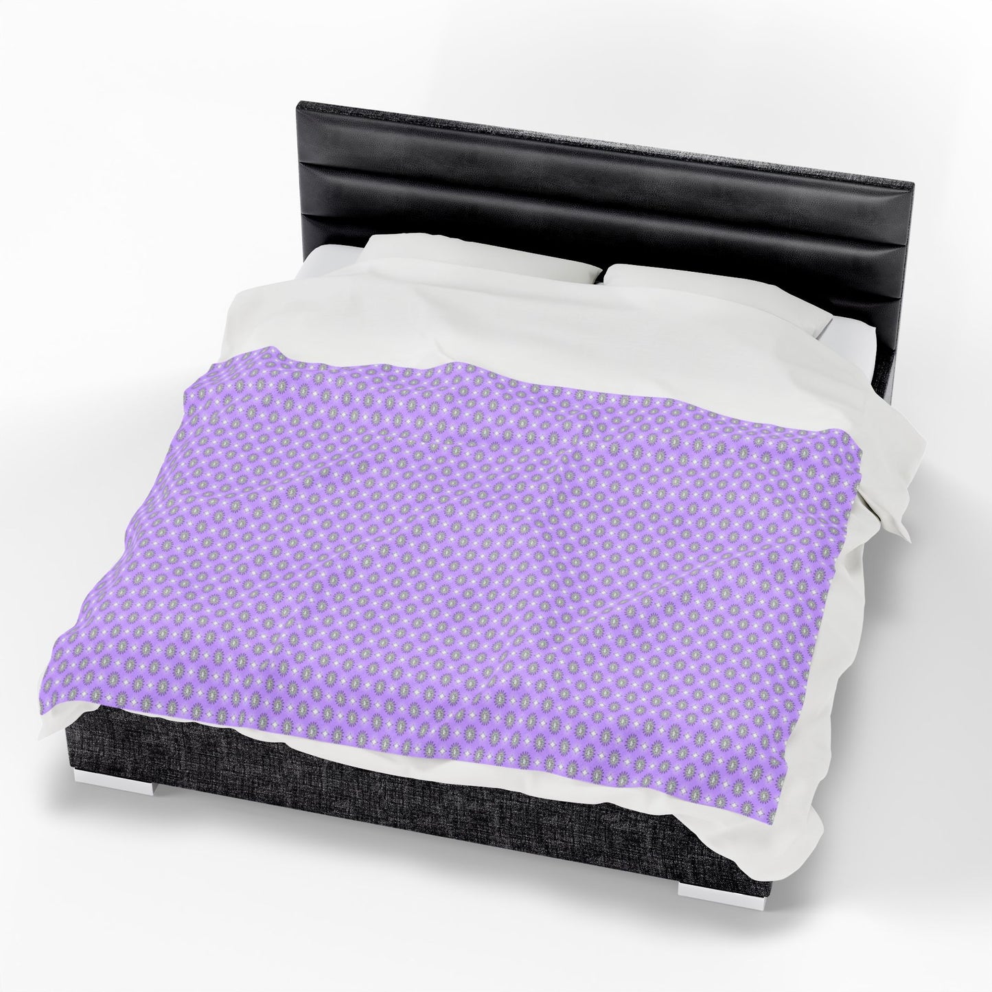 Lavender Star-crossed Bodies Velveteen Plush Blanket, 60" x 80"