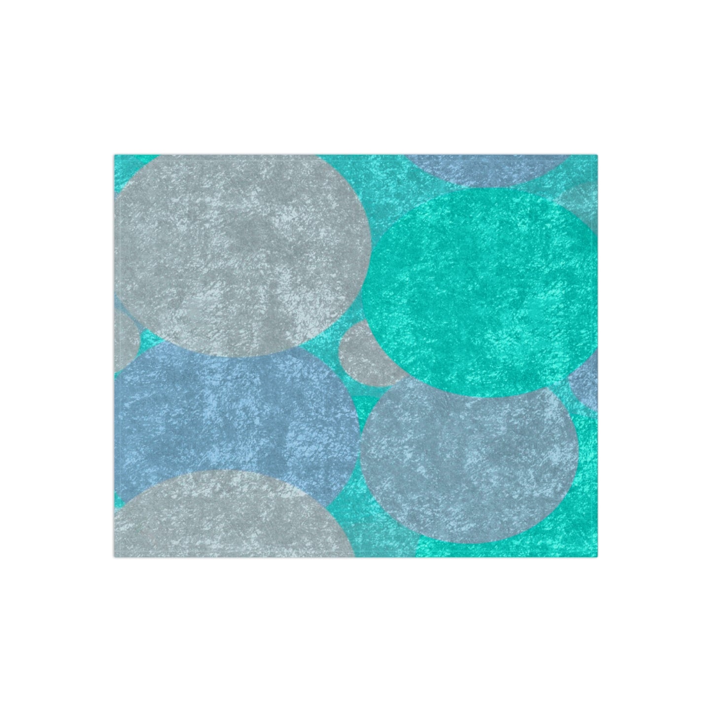 Pastel Tan and Tif Patches 50" x 60" Crushed Velvet Blanket