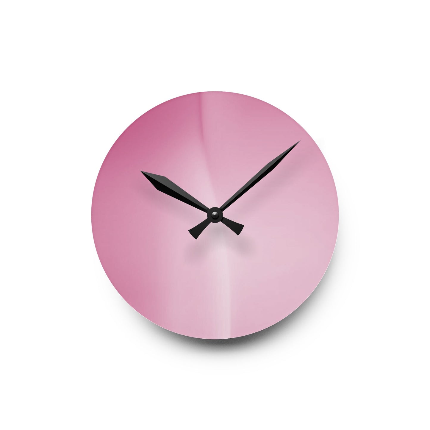 Pink Blush Fade Acrylic Round Wall Clock, 8" x 8"