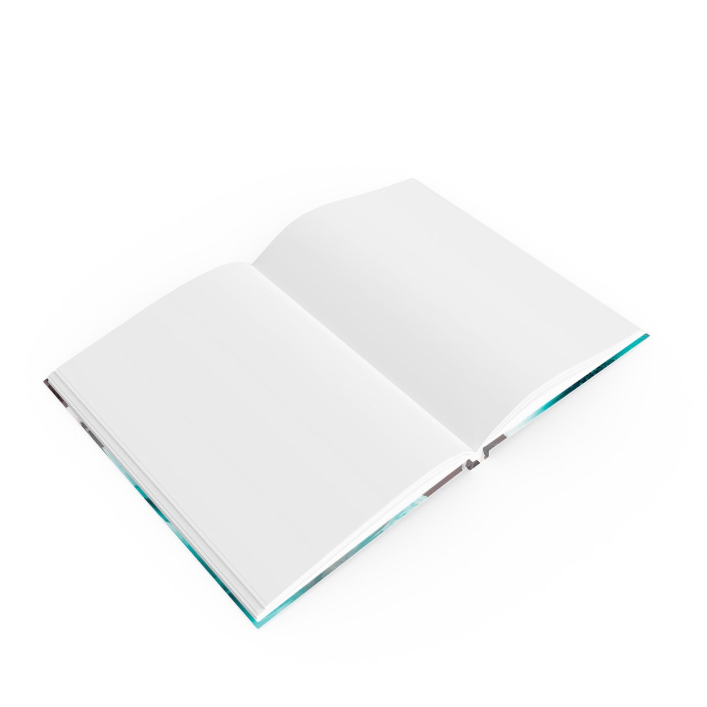Tif Green Gray Floral Bunch Hard Backed Journal with 128 blank pages, 5.2" x 7.4"