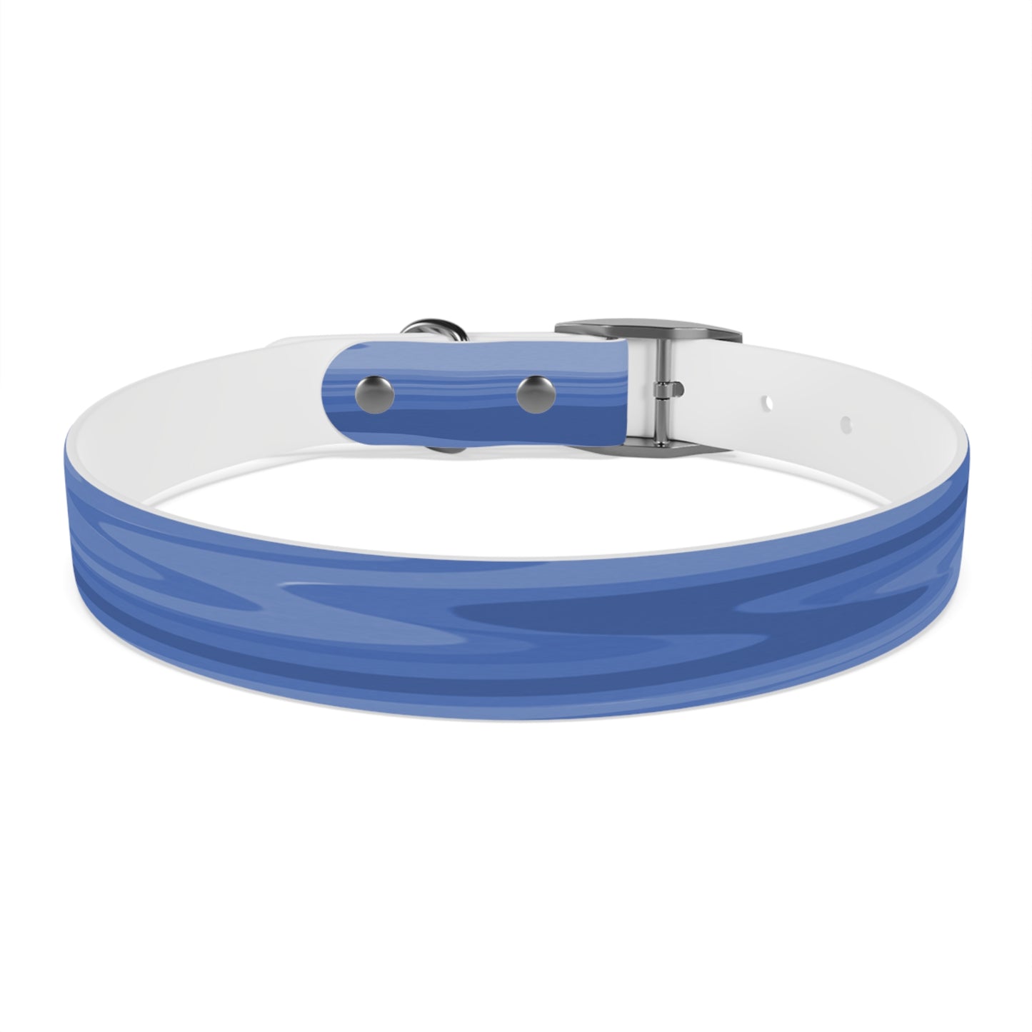 Deep Blue Wavey Large Dog Collar