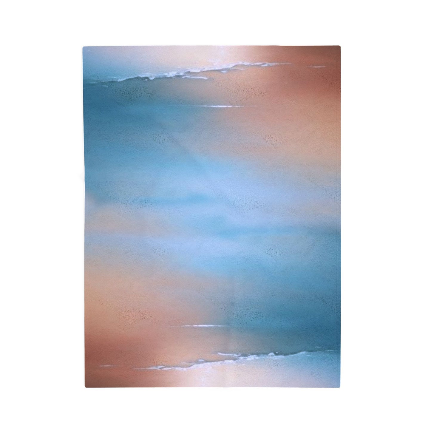 Blue Sea Peach Fog Velveteen Plush Blanket, 30" x 40"