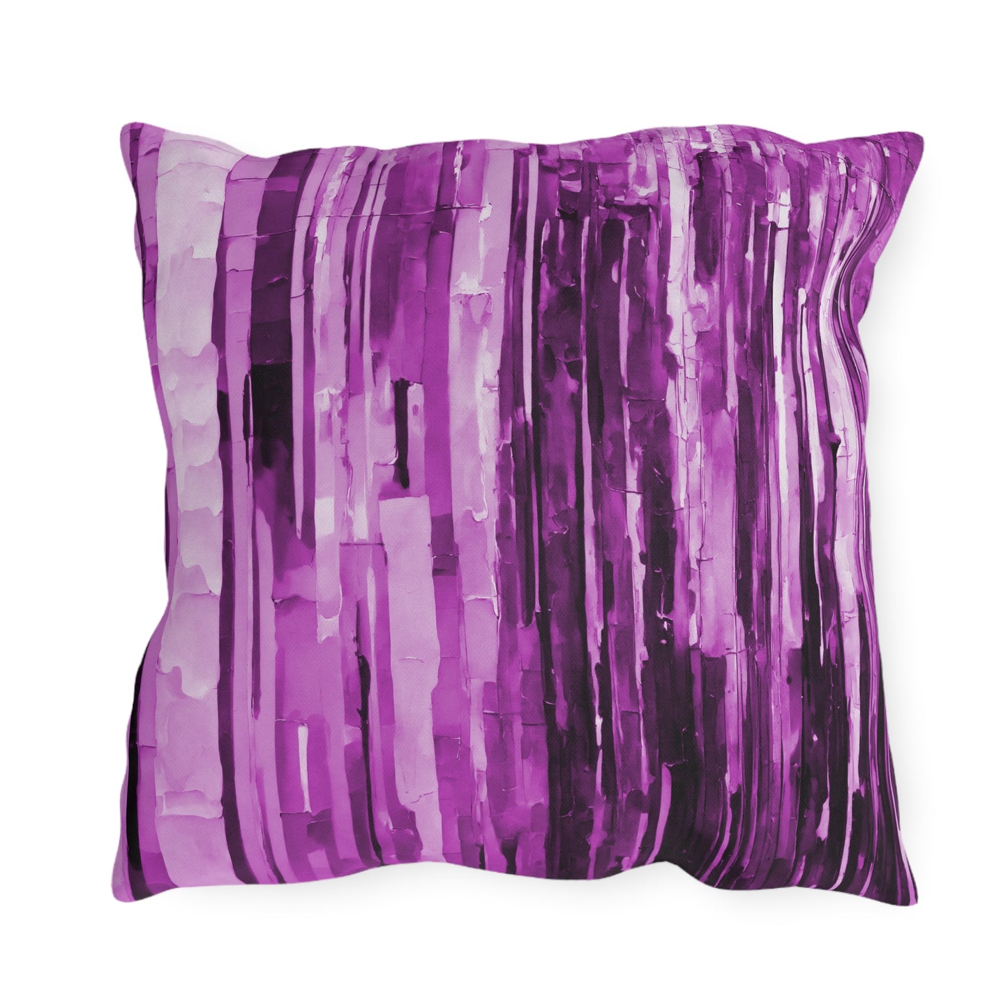 Striped Powder Lavender Fade 18" x 18" Outdoor Pillow