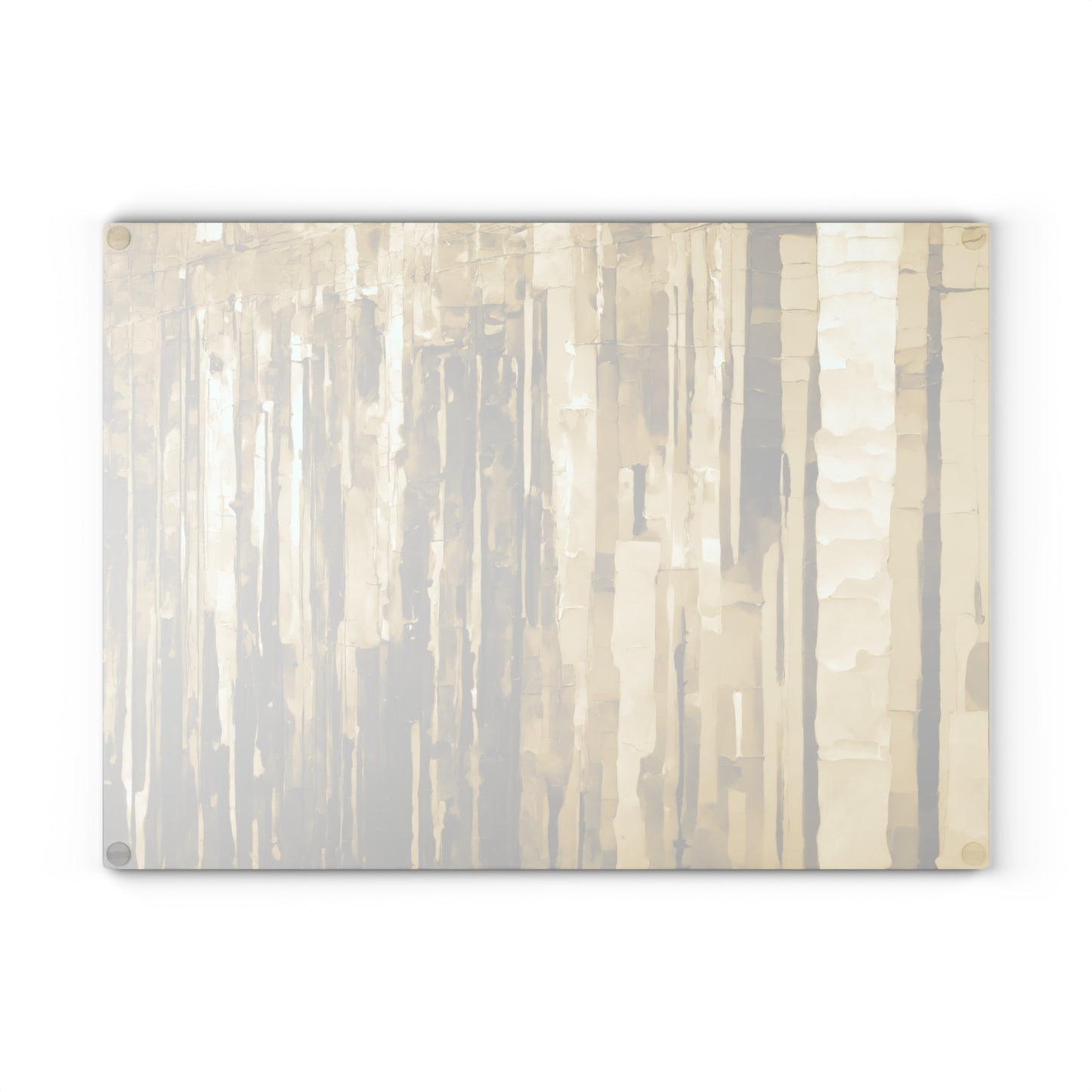 Striped Light Brown 11" x 15" Glass Cutting Board