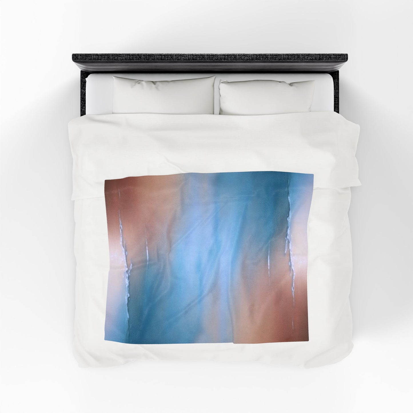 Blue Sea Peach Fog Velveteen Plush Blanket, 50" x 60"