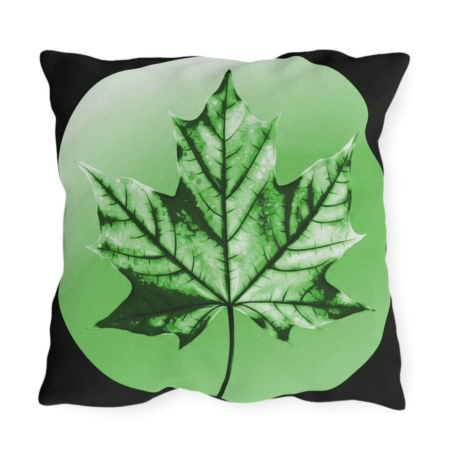 Mint Green Maple Leaf 20" x 20" Outdoor Pillow