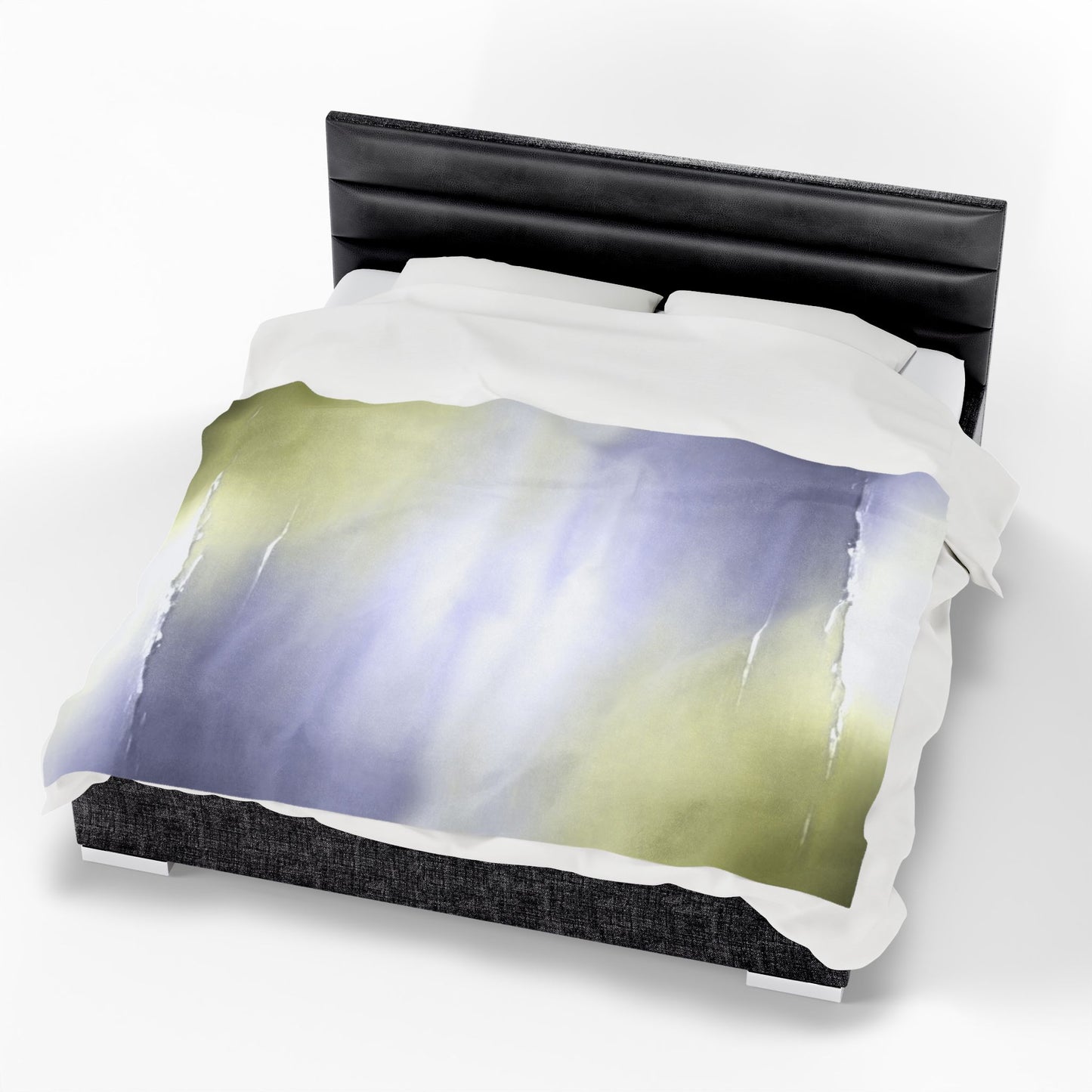 Lavender Sea Golden Fog Velveteen Plush Blanket, 60" x 80"