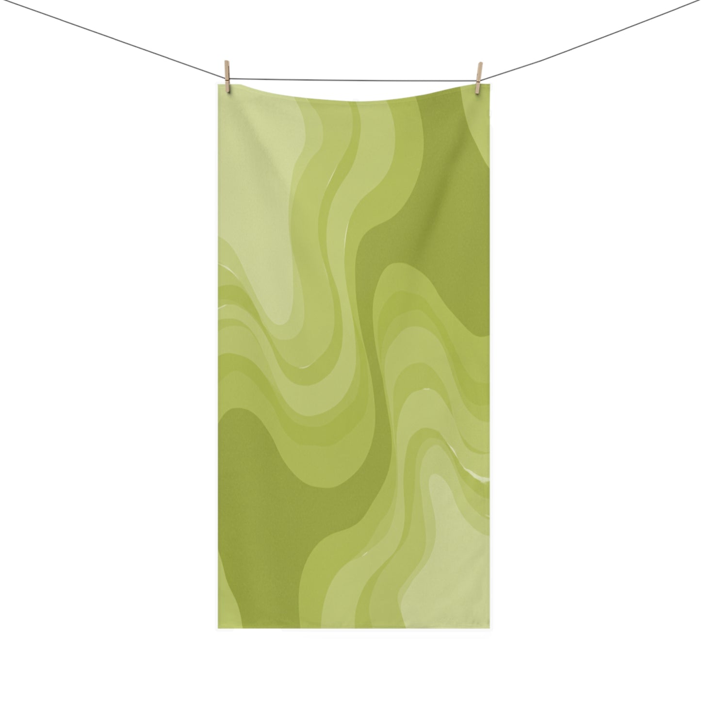 Lemon Wavey 30" x 60" Mink-Cotton Towel (50% polyester, 50% cotton)