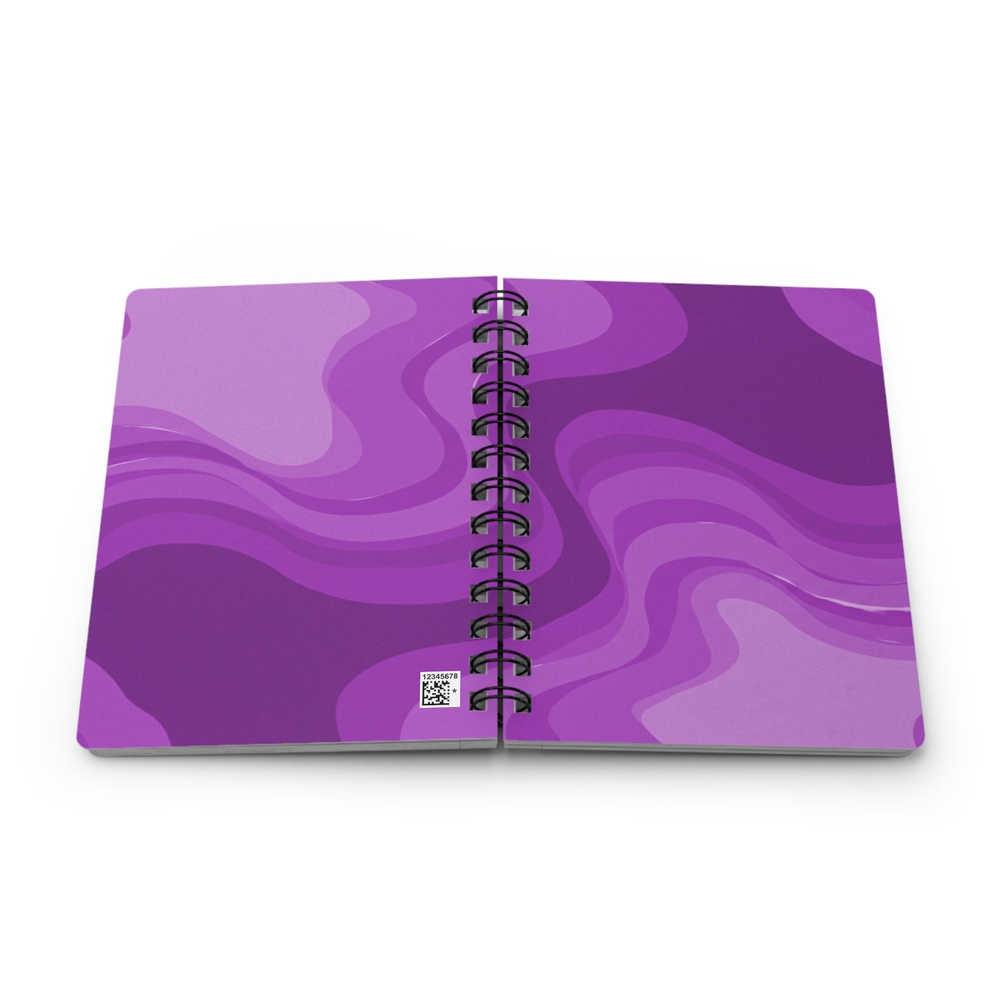 Wavey Purple Wavey Spiral Bound Journal, 5" x 7" 150 pages
