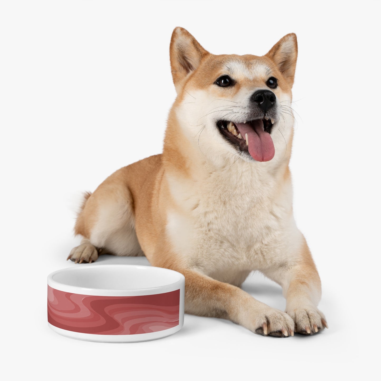 Power Red Wavey 16 oz Pet Bowl