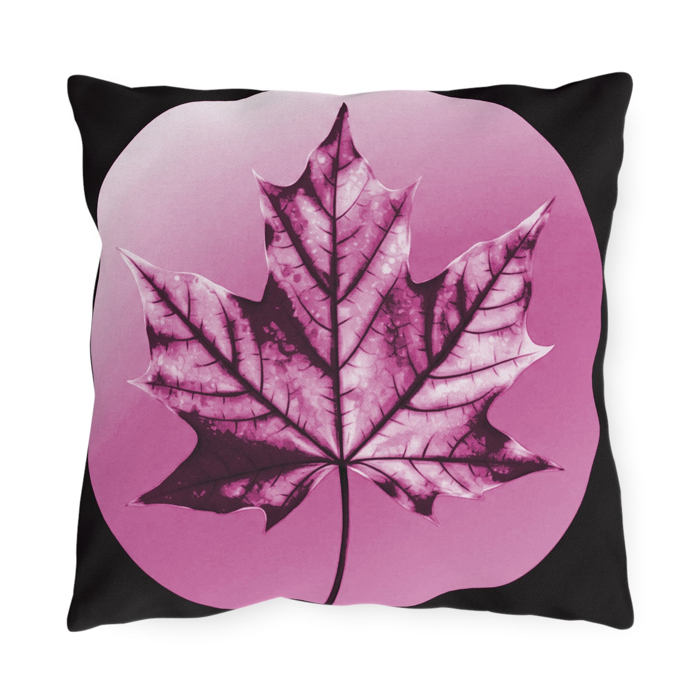 Magenta Maple Leaf 16" x 16" Outdoor Pillow