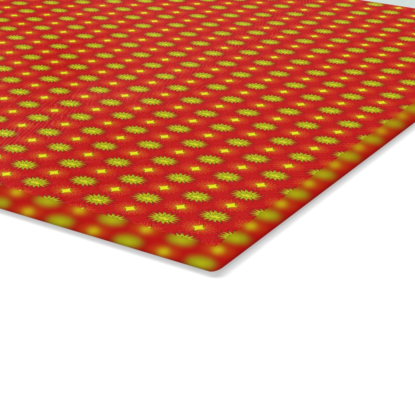Late Evening Star-crossed Bodies Glass Cutting Board, 11" x 15"