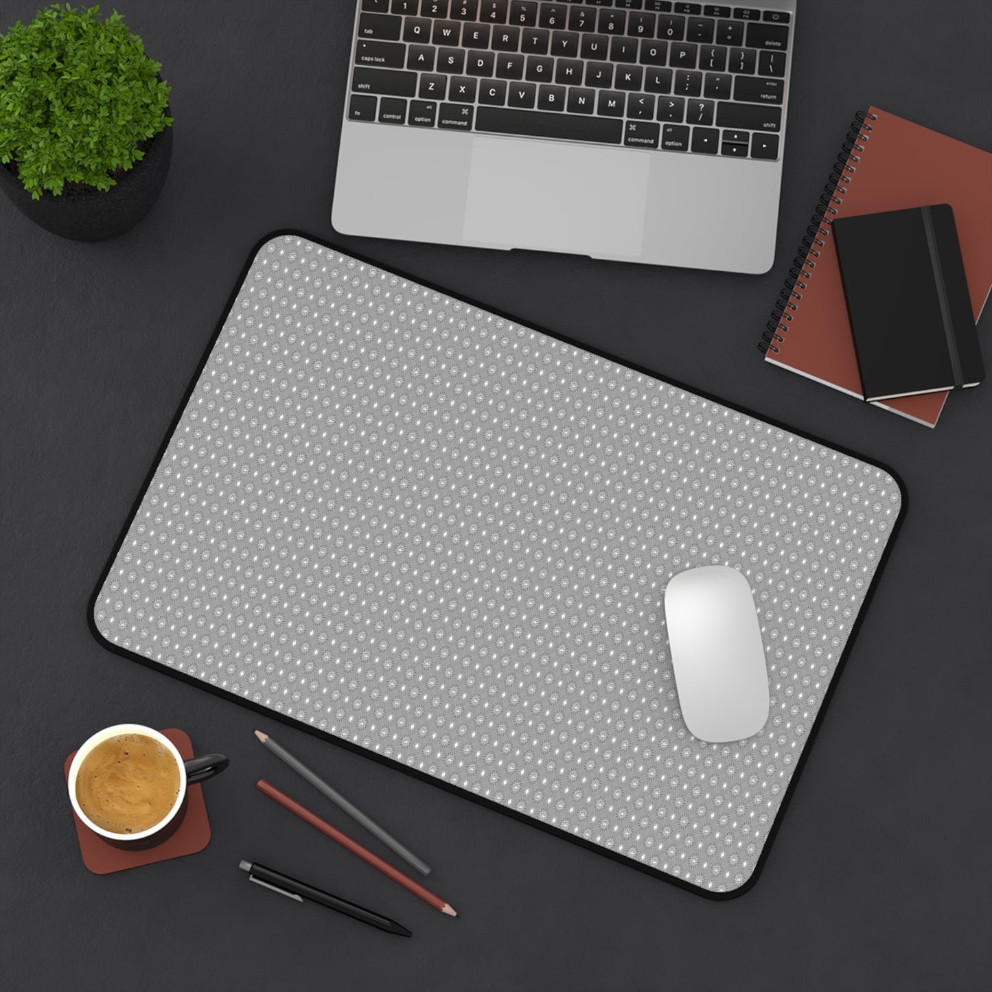 Desaturated Star-crossed Bodies Desk Mat, 12" x 18"