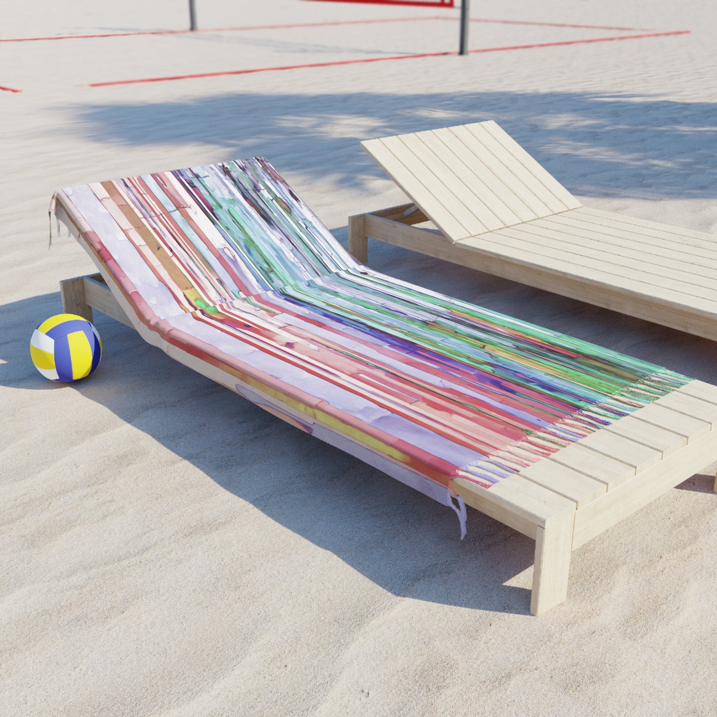 Striped Pastels 38" × 81" Boho Beach Cloth