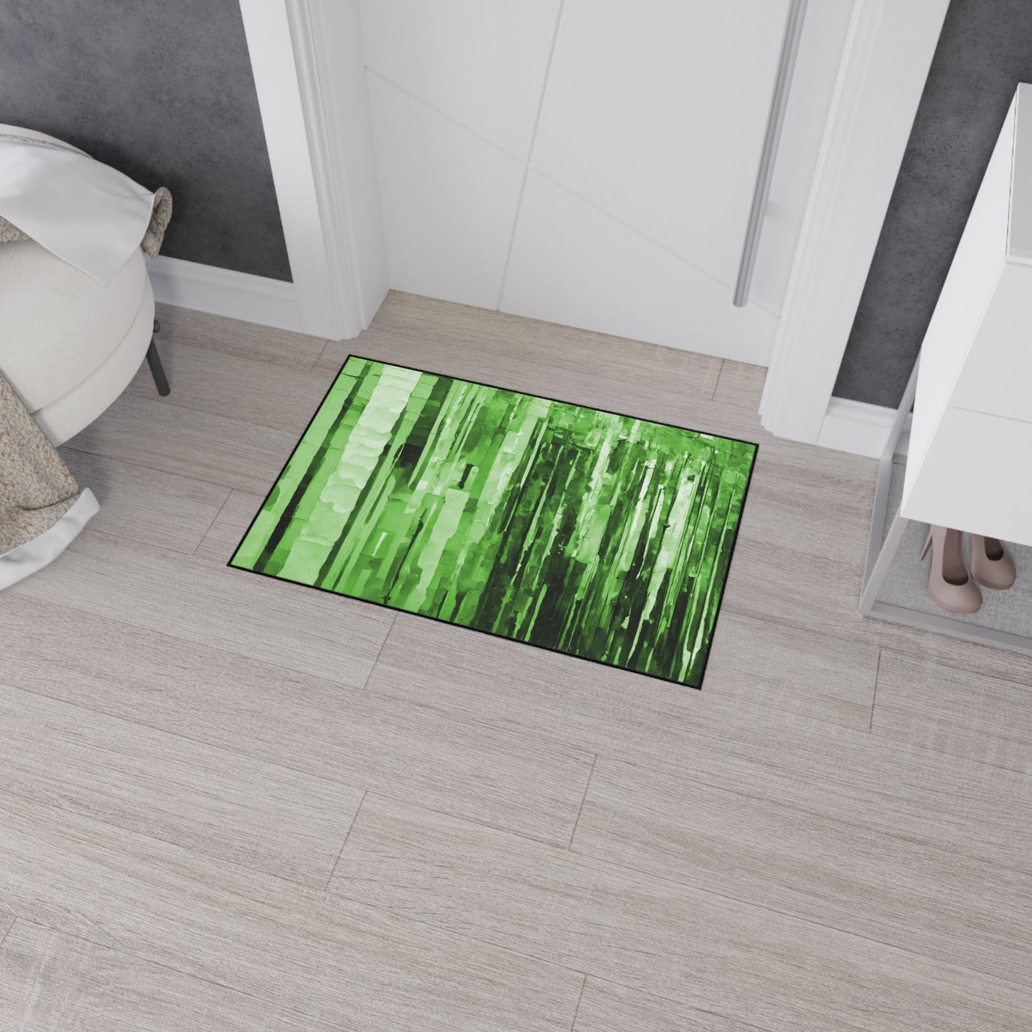 Striped Mint Pastels 24" x 36" Heavy Duty Floor Mat