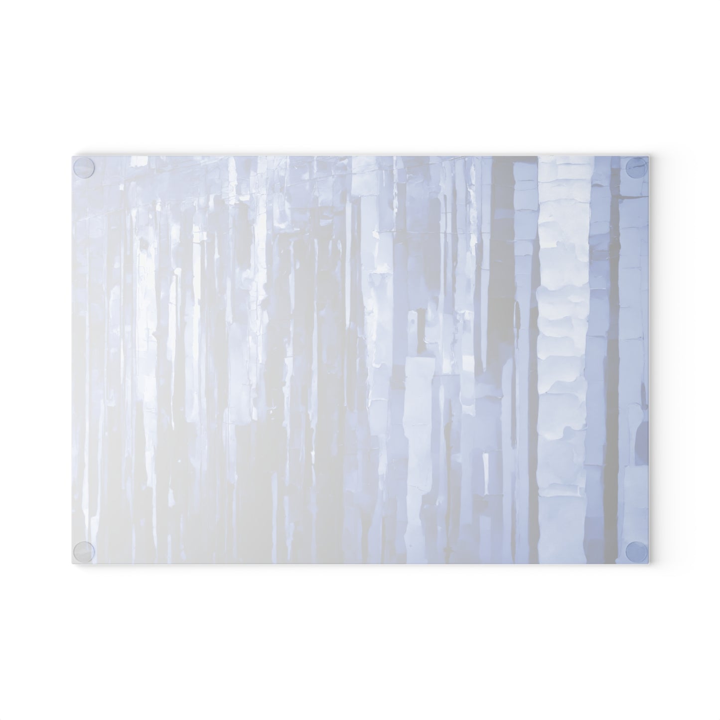 Striped Deep Blue 8" x 11" Glass Cutting Board