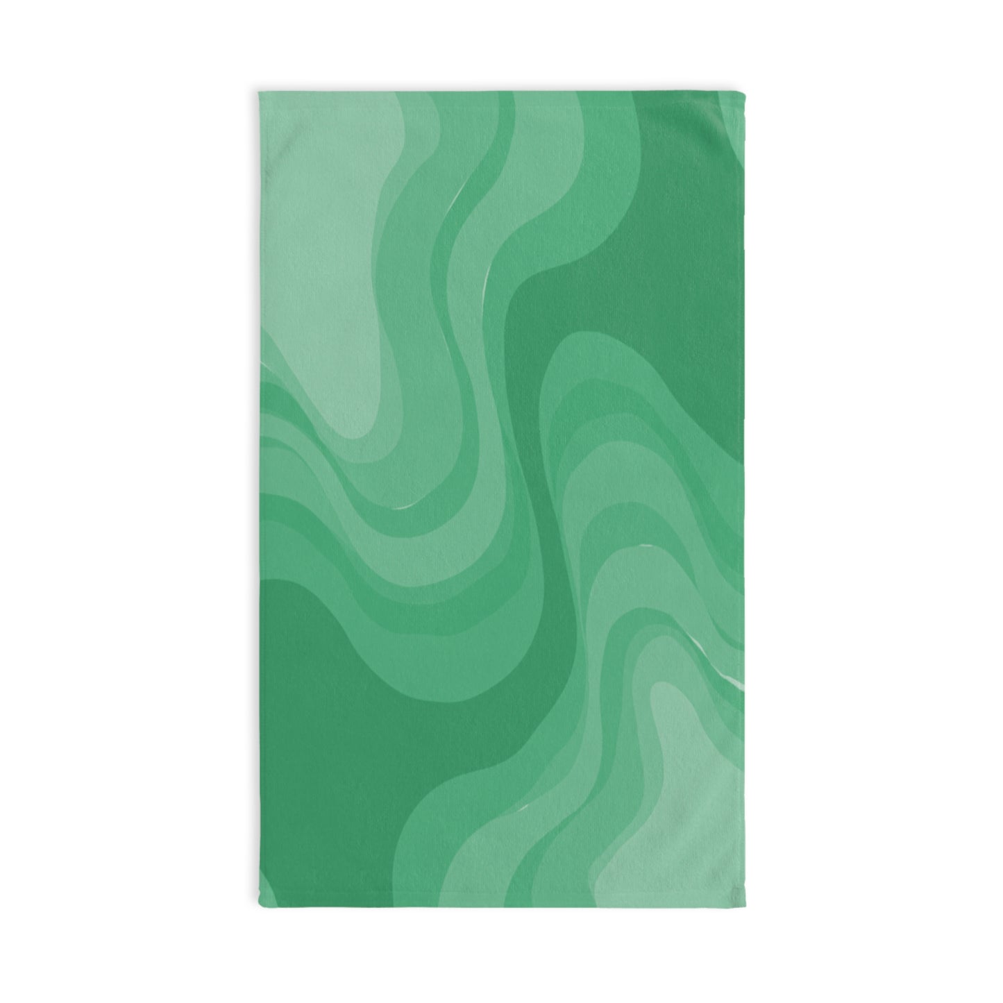Mint Green Wavey Hand Towel, 16" x 28"