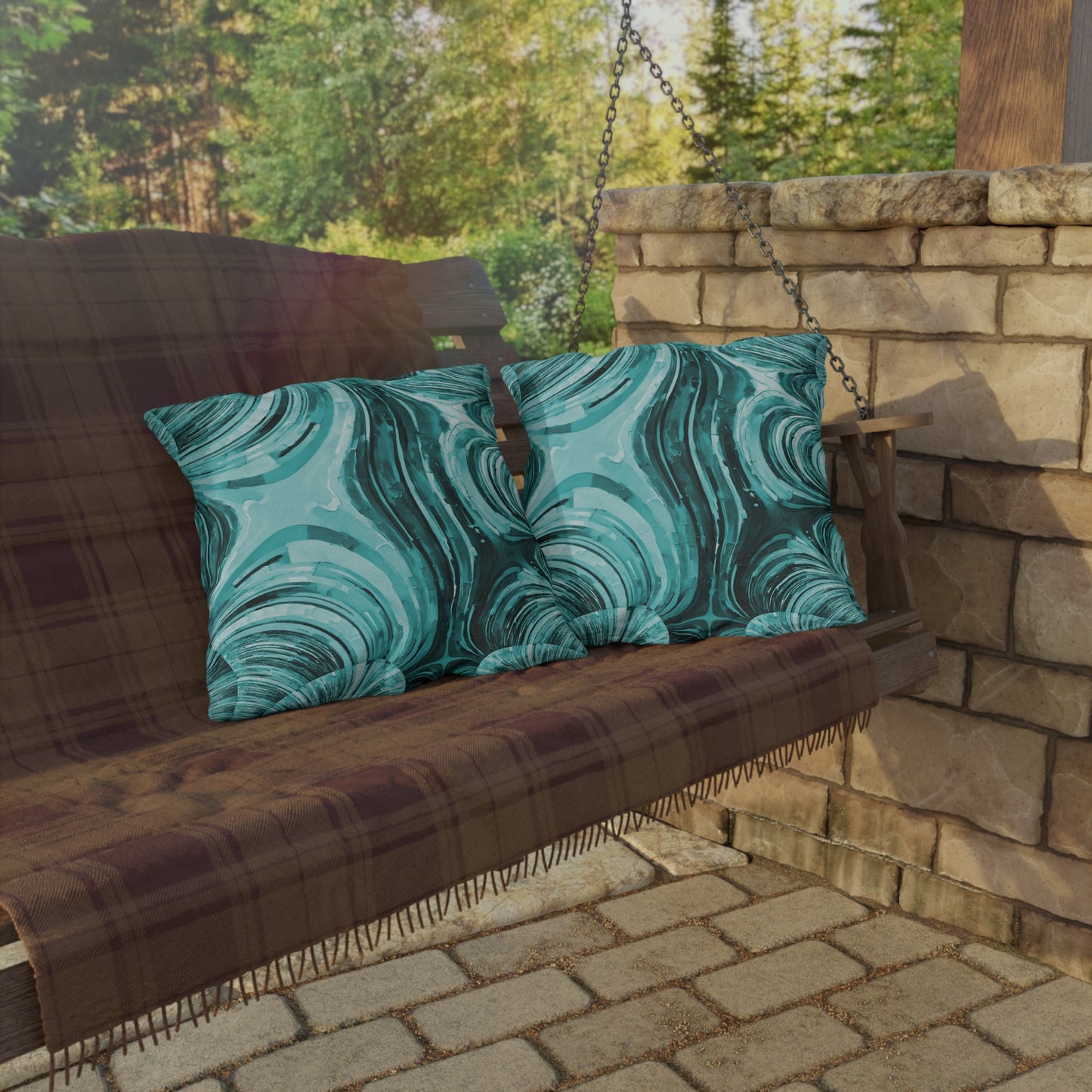 Uzi Spiral Tif 20" x 20" Outdoor Pillow