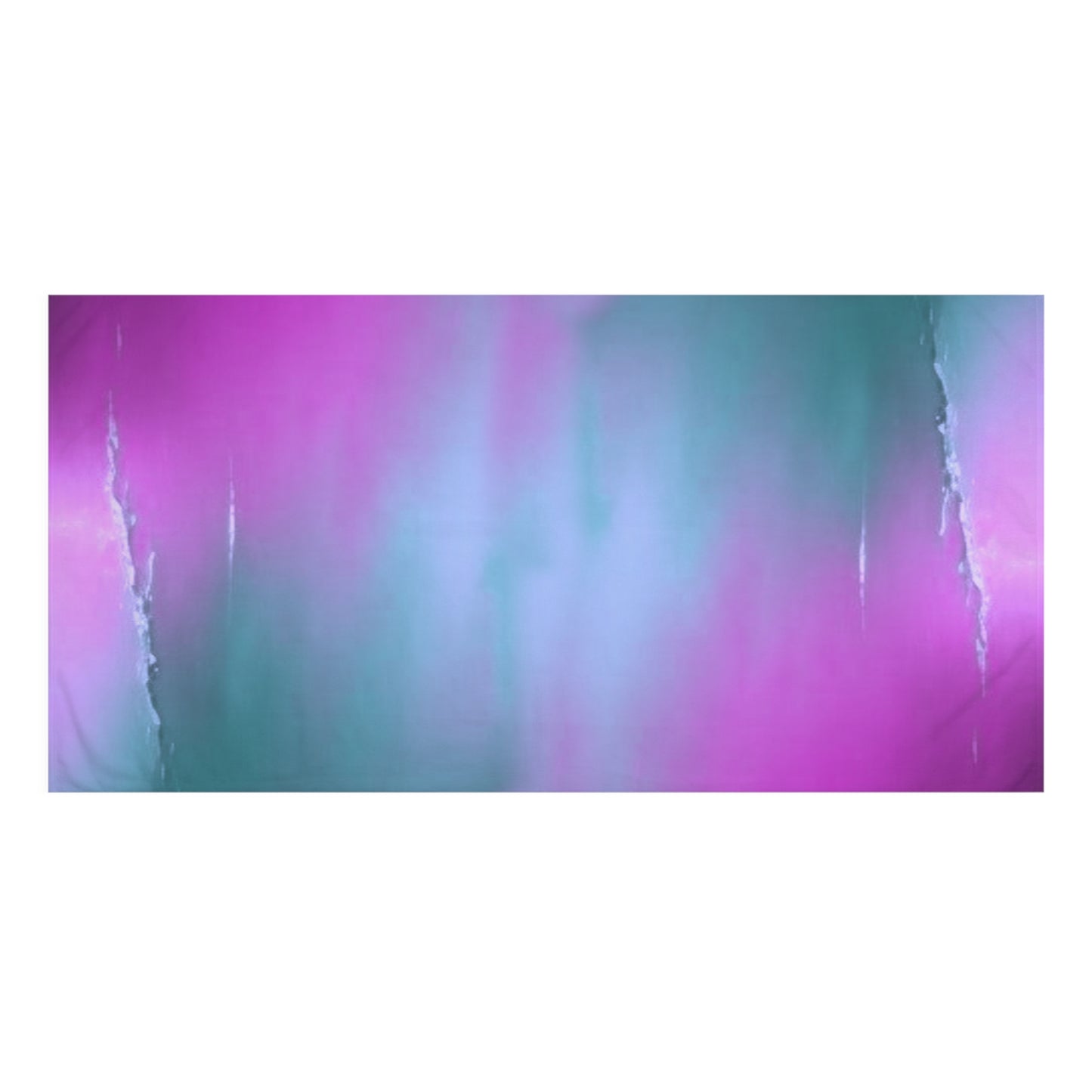 Dark Blue Green Sea Purple Fog 30" x 60" Mink-Cotton Towel (50% polyester, 50% cotton)