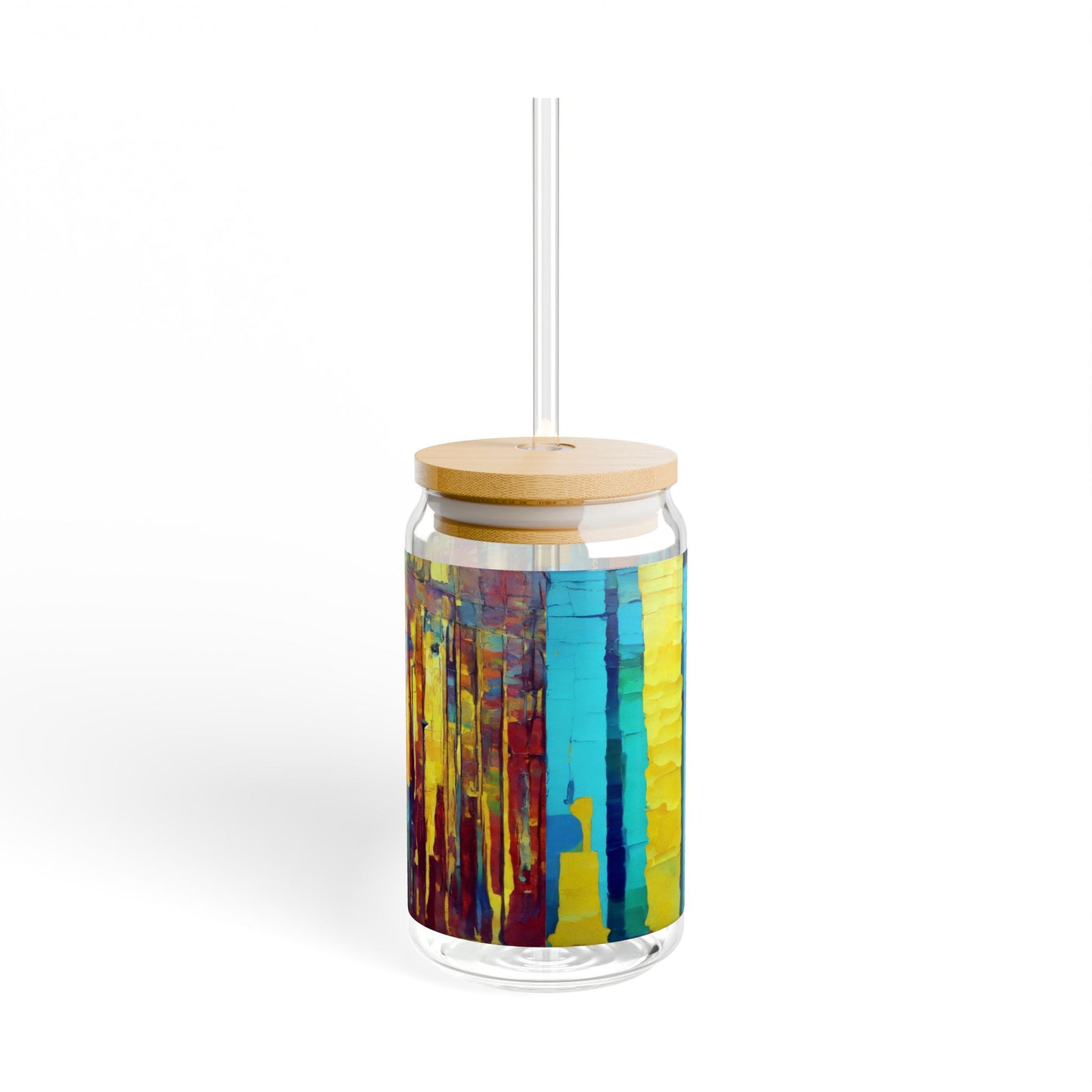 Striped Alpha Sipper Glass, 16oz