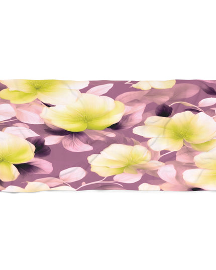 Lemon Blossom Floral Bunch 30" x 60" Beach Towel