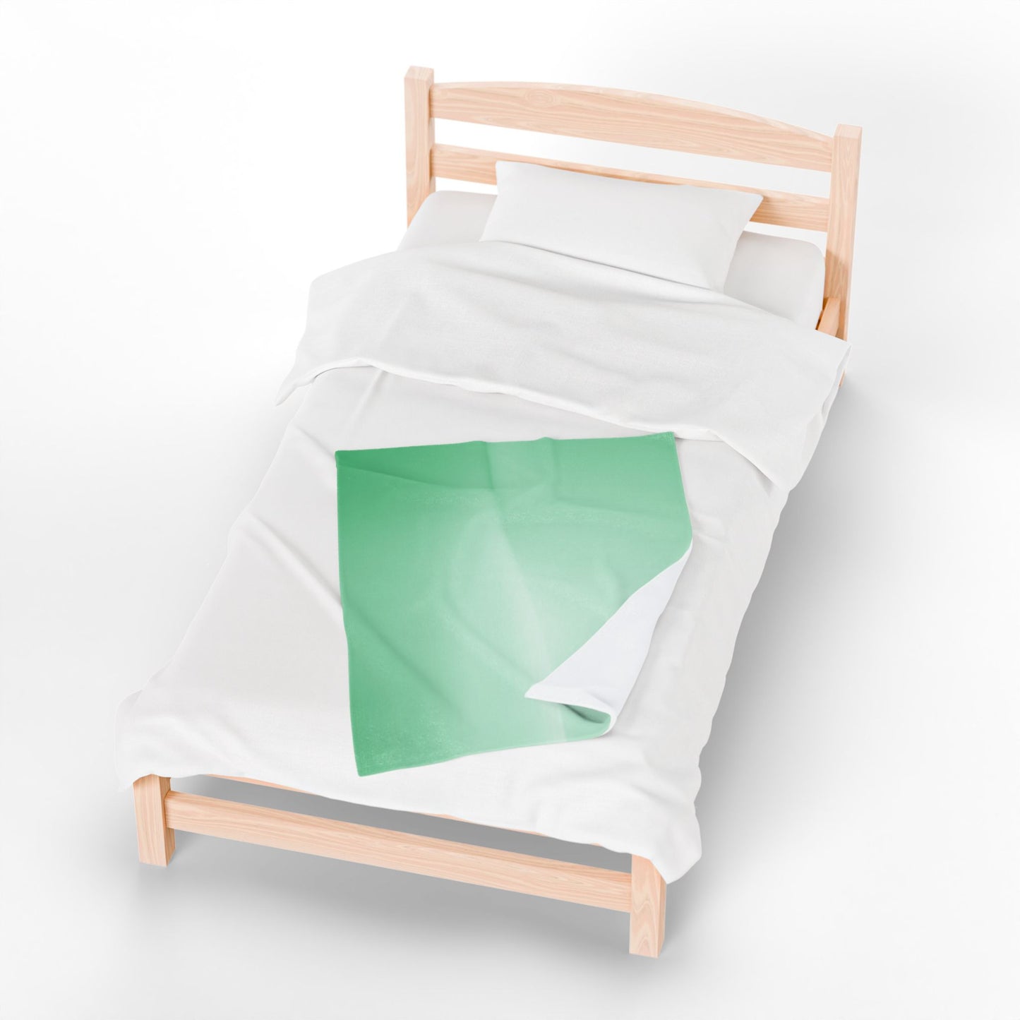 Mint Fade Velveteen Plush Blanket, 30" x 40"