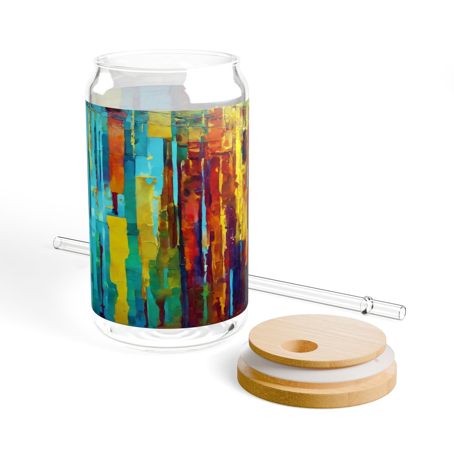 Striped Alpha Sipper Glass, 16oz