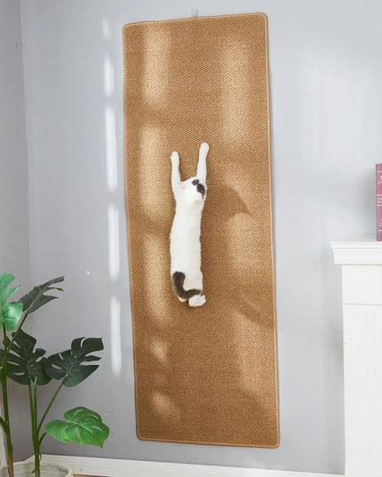 Thickened Cat Wall Climbing Carpet Sofa Protector (Camel) 67"x 23.6"
