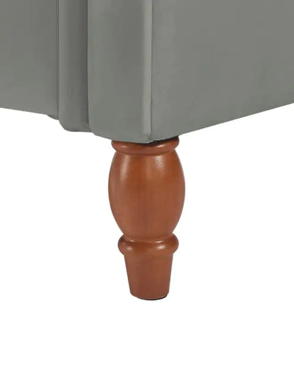 Velvet Multifunctional Storage Rectangular Sofa Stool - Grey