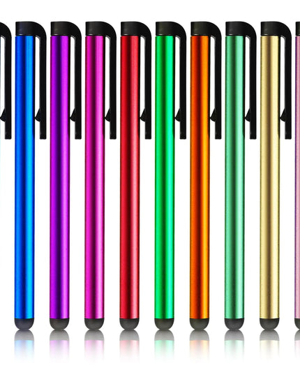 10-Pack Universal Stylus Pens – Thin Rubber Tip, High Precision for Touchscreen Devices