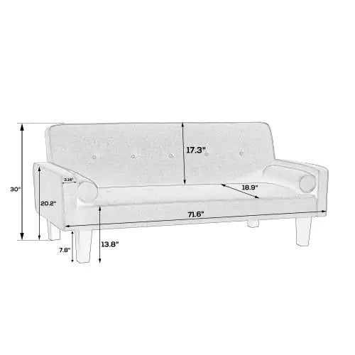 Fabric Sofa, Modern Love Seat Sofa Furniture, With Pillows, Living Room Button Tufted Sofa, Pull Point Design