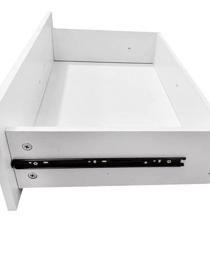 Modular Wooden Closet Organizer System – 2 Drawers, 3 Wall-Mounted Shelves for Walk-In Closet or Bedroom, White, 23.62"W × 16.04"D × 31.49"H