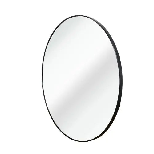 Black 24" Inch Metal Round Bathroom Mirror