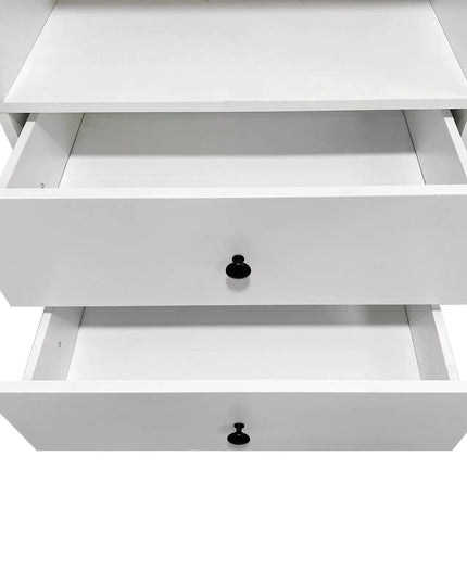 White Modular Wall-Mounted Closet System – 31.49"W × 16.04"D × 47.24"H, Wooden Walk-In Organizer with Shelves for Bedroom or Bathroom