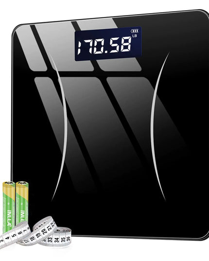 Tocnoda Digital Bathroom Scale – Accurate Body Weight Scale with LED Display, Auto On/Off, Supports Up to 400 lbs (Black)