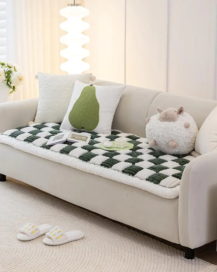 Sofa Cover Non Slip Couch Cover, Protects Furniture, Pet Friendly (Green 27.6" x 70.9")