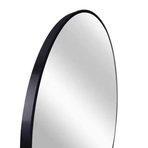 Black 24" Inch Metal Round Bathroom Mirror