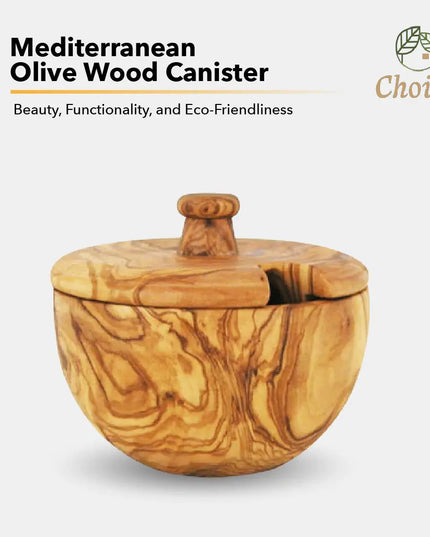 Mediterranean Olive Wood Canister