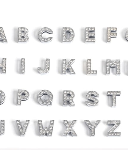 Pavé Letters -Silver Charms