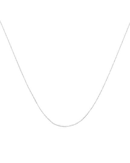 10K Gold 0.5 mm Slender & Dainty Fine Rope Chain Necklace