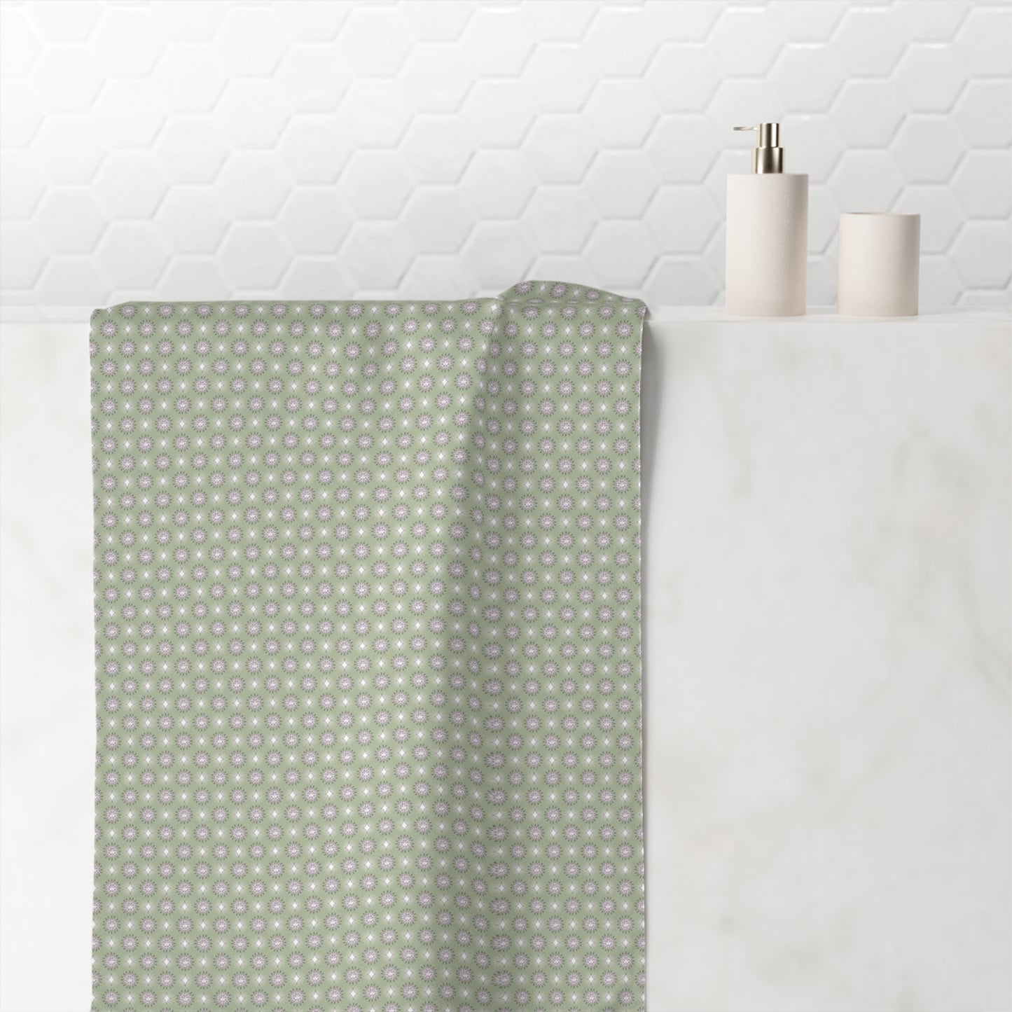 Olive Star-crossed Bodies Mink-Cotton Towel (50% polyester, 50% cotton),  30" x 60"