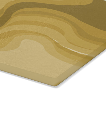 Brown Wavey Glass Cutting Board, 11" x 15"