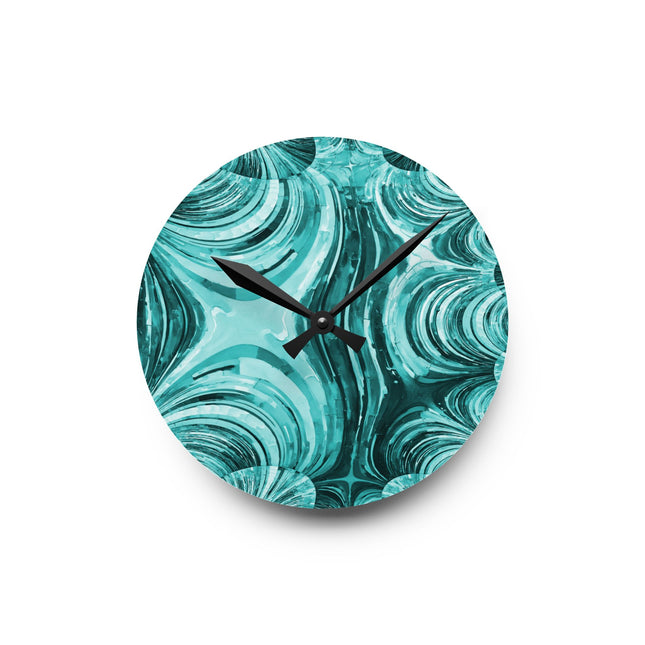 Uzi Spiral Tif Acrylic Round Wall Clock, 8" x 8"