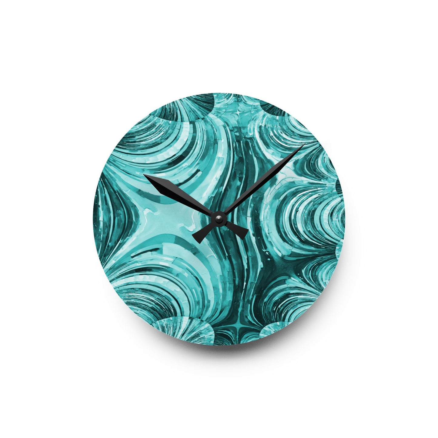 Uzi Spiral Tif Acrylic Round Wall Clock, 8" x 8"