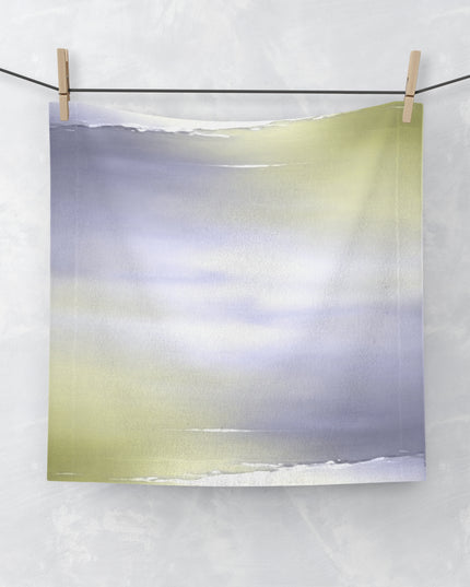 Lavender Sea Golden Fog Face Towel, 13" x 13"