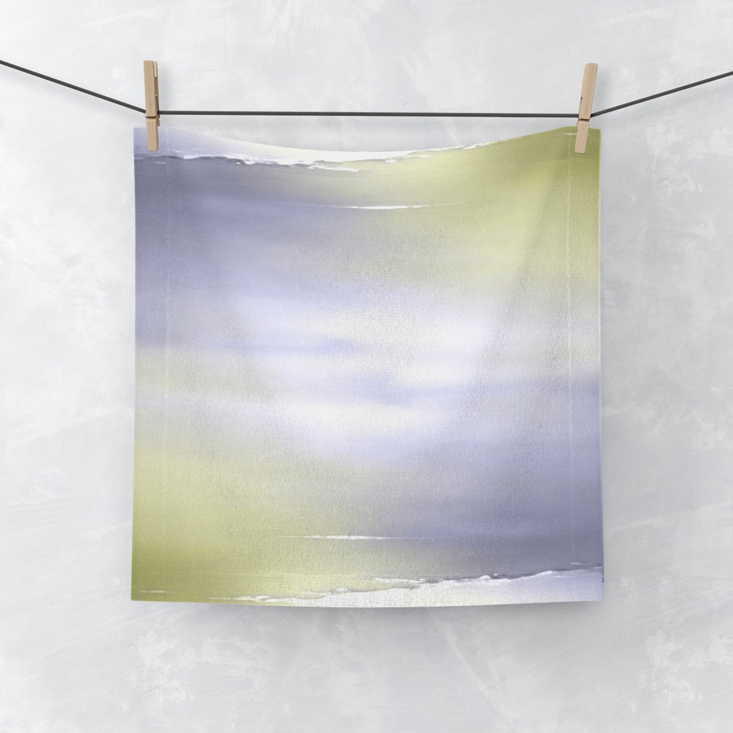 Lavender Sea Golden Fog Face Towel, 13" x 13"